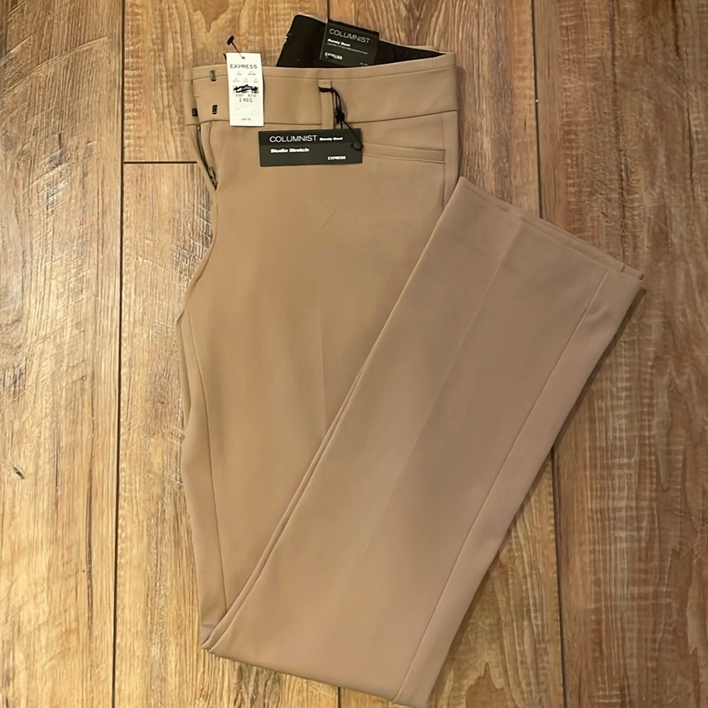 Express Tan Columnist Barely Boot Pants